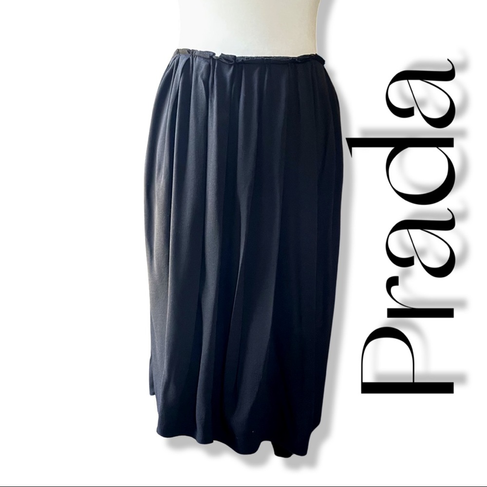 Prada Pleated Casual Knee Length Skirt